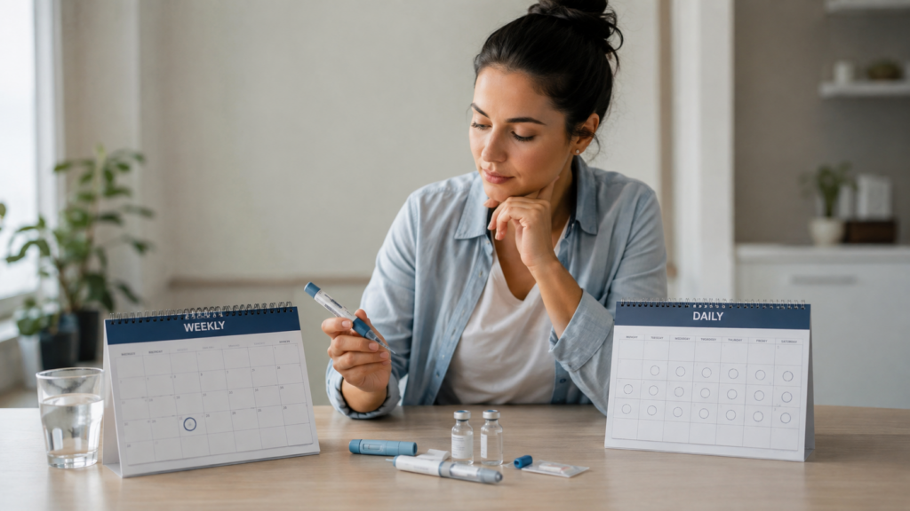 Wekelijkse injecties versus dagelijkse injecties: wat gebruikers moeten weten.